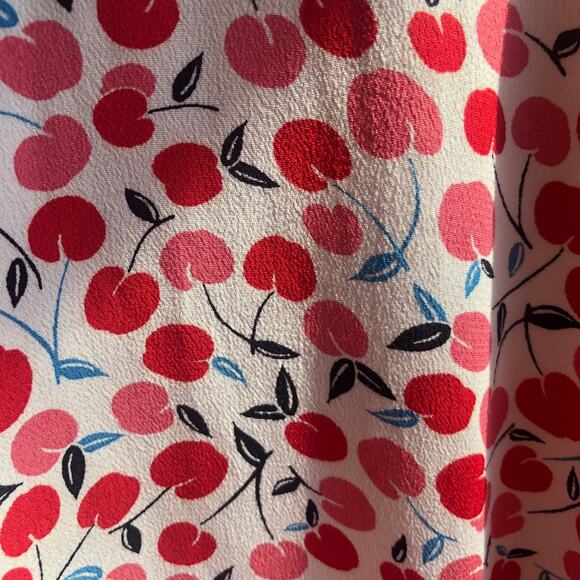 ⭐ 🔥 50% OFF SALE — FINAL PRICE Chic LOFT Cherry Print Dress w Belt - M- NWT - Picture 12 of 13